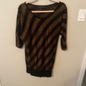 Gold and black sparkle top